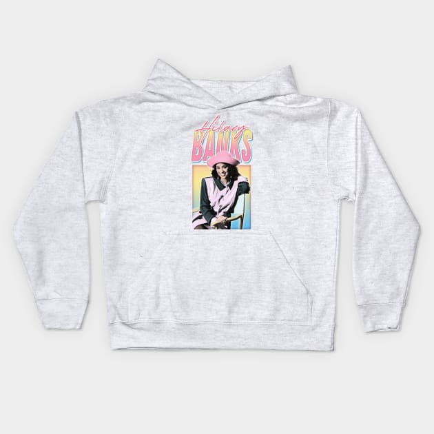 Hilary Banks - 90s Style Retro Aesthetic Fan Art Design Kids Hoodie by DankFutura